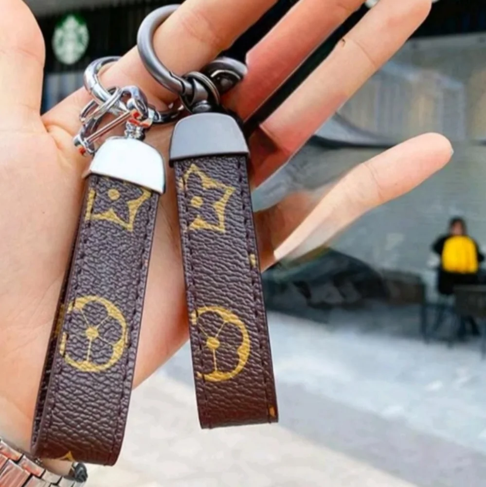 PU Leather bag keychain, car keys holder, keyring